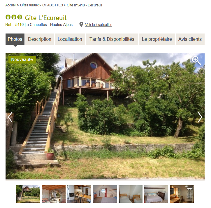 Location 6 à 7 personnes